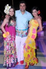 Amy and Farzad Billimoria  with Shifanjali Rao at Naughty at forty Hawain surprise birthday party by Amy Billimoria on 12th March 2012.JPG